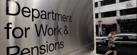 Department for Work and Pensions sign