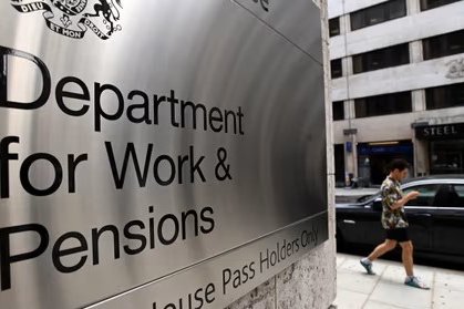 Department for Work and Pensions sign