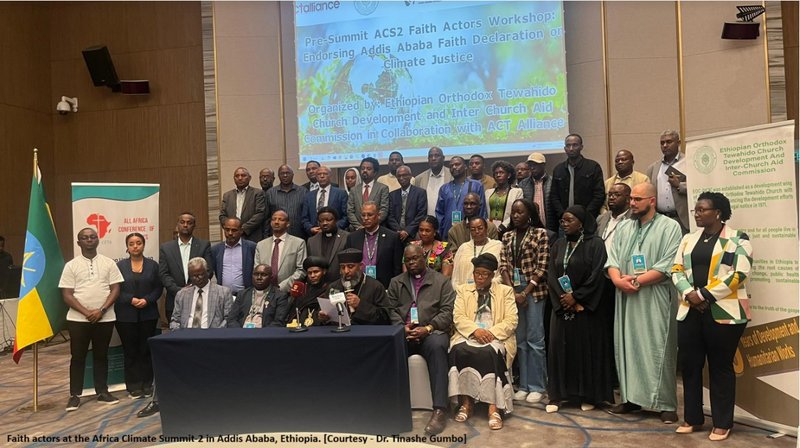 AACC Faith actors at the Africa Climate Summit-2 in Addis Ababa, Ethiopia. [Courtesy - Dr. Tinashe Gumbo] Sept 2025