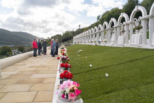 A tour was given of Aberfan cemetery