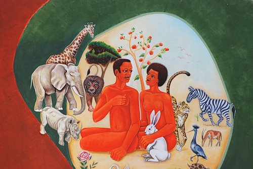 Adam and Eve in the garden