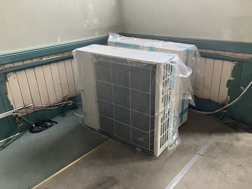 Air source heat pumps ready for installing