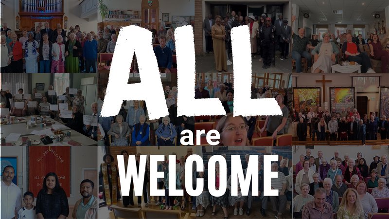 All are welcome banner