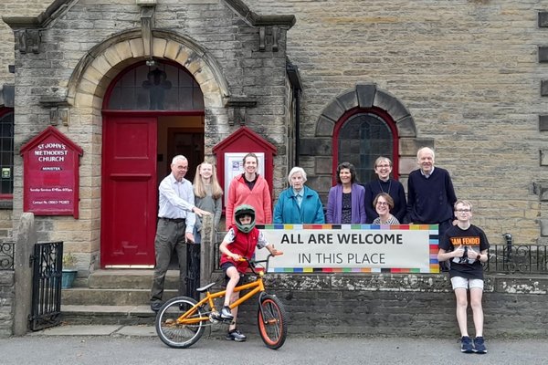 All are welcome banner