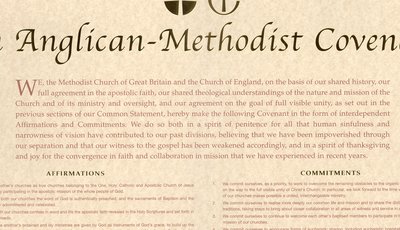 The text of the Anglican/ Methodist Covenant with signatures of those involved