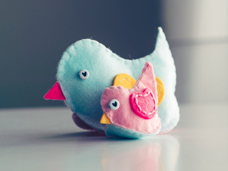 Felt toy birds