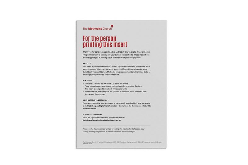 A mockup of an information note for the DTP.