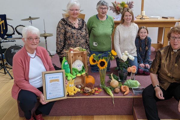 Eco Church celebrates the Gold Eco Award at the Harvest Festival