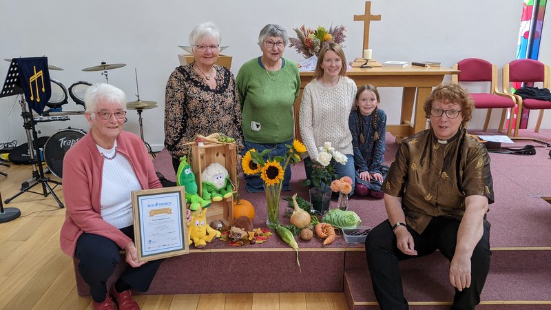 Eco Church celebrates the Gold Eco Award at the Harvest Festival