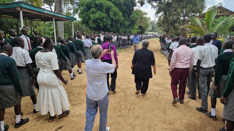 GR-2024 Presidential visit Ugunja School line up to welcome MCB