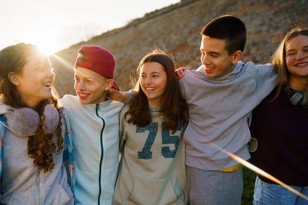 Teenagers outside