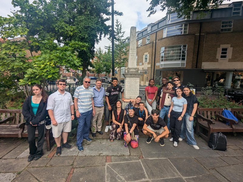 Group at Charles Wesley's Memorial, Westminster