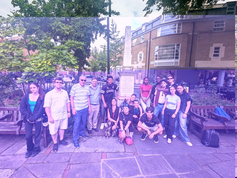 Group of young Italian Methodists at Charles Wesley memorial
