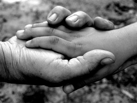 Hands - old and young