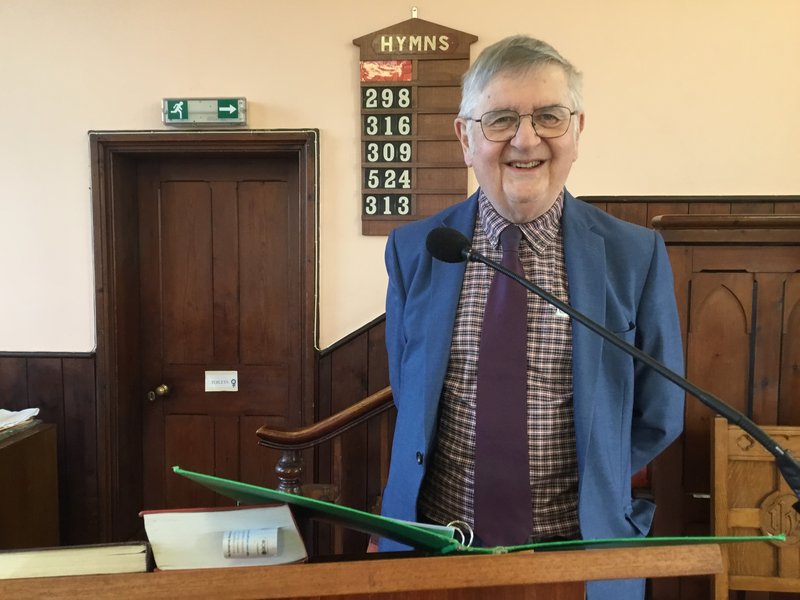 Ian Warburton, a local preacher in church