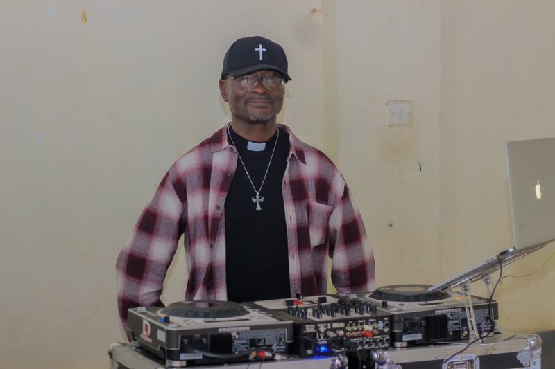 A minister DJing