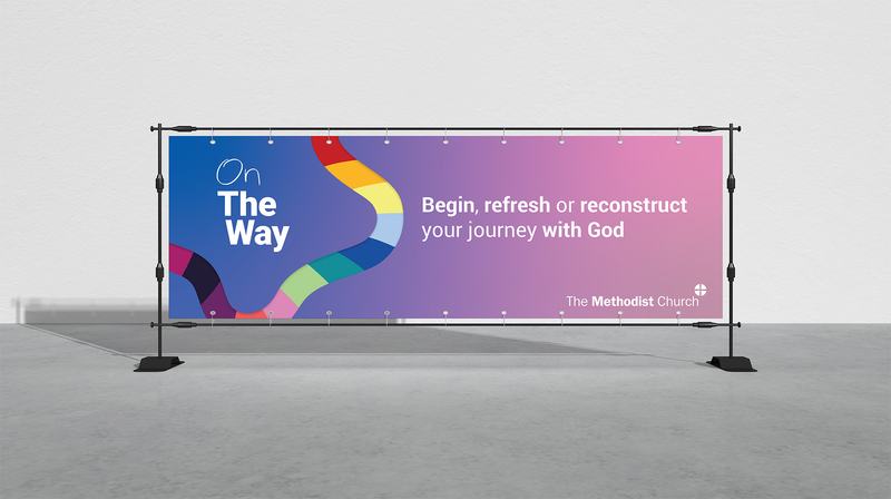 On The Way mockup vinyl banner