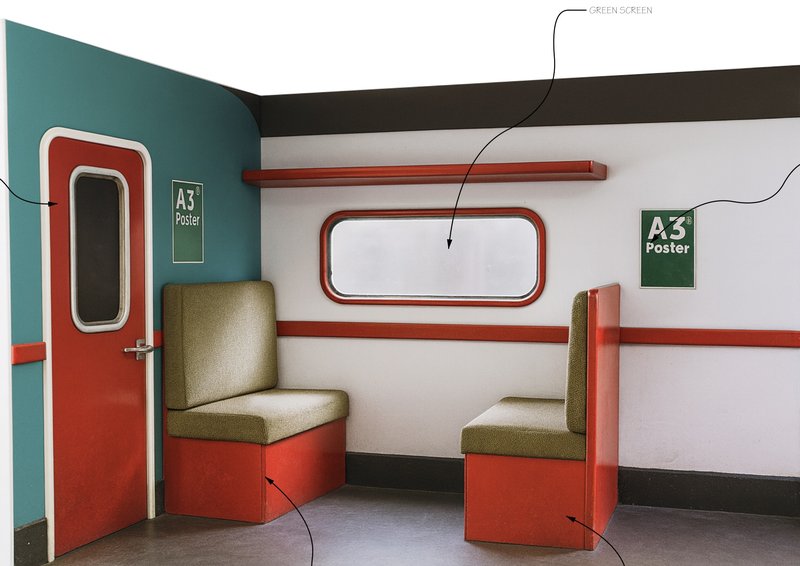 train carriage drawing