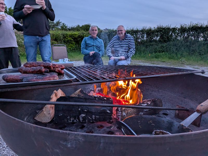 Sitting around a fire pit can be a good way to unwind