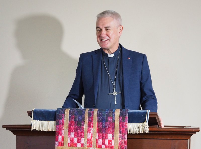 The Revd Richard Andrew preaches at the  service of thanksgiving