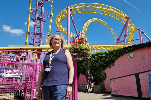 Sarah at Adventure Island