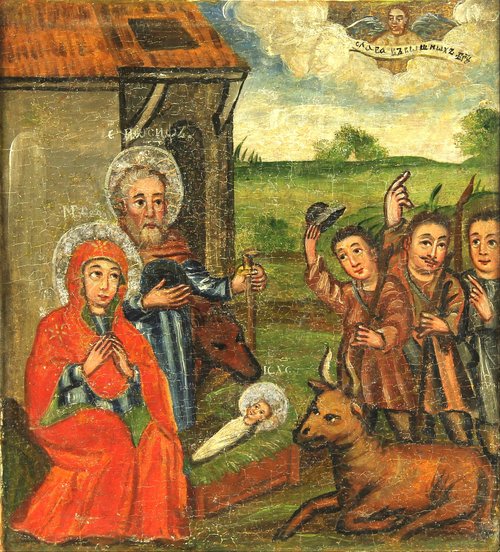 Shepherds&#x27; bow (A Ukrainian religious painting c.1650-1700)