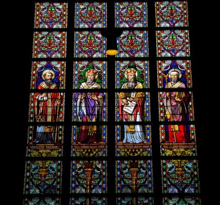 Stained glass window - saints