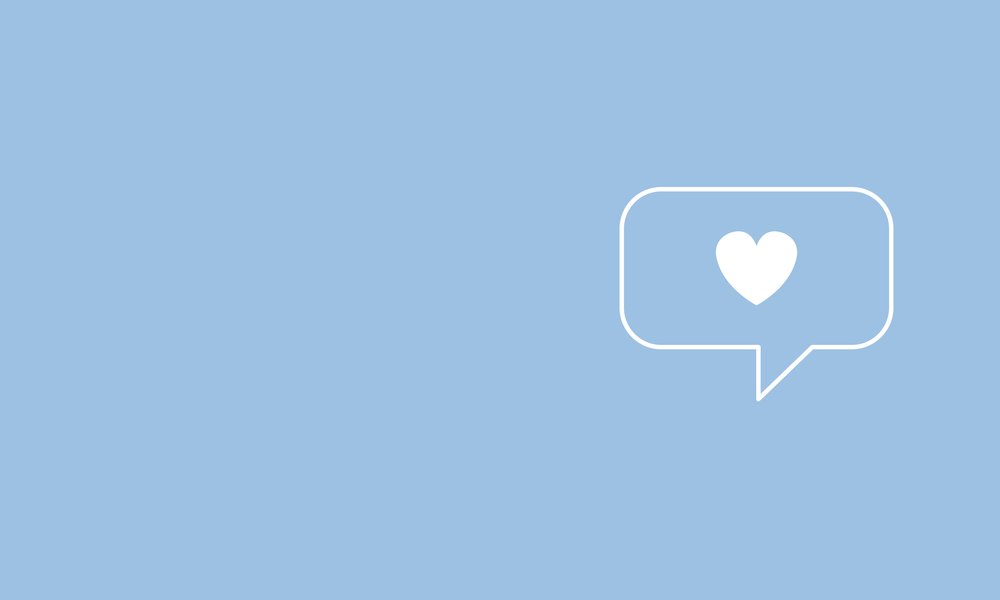 Speech bubble with heart in it