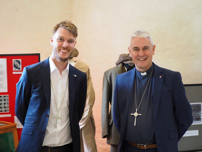 The President and Vice-President inside the Old Chapel in Tolpuddle
