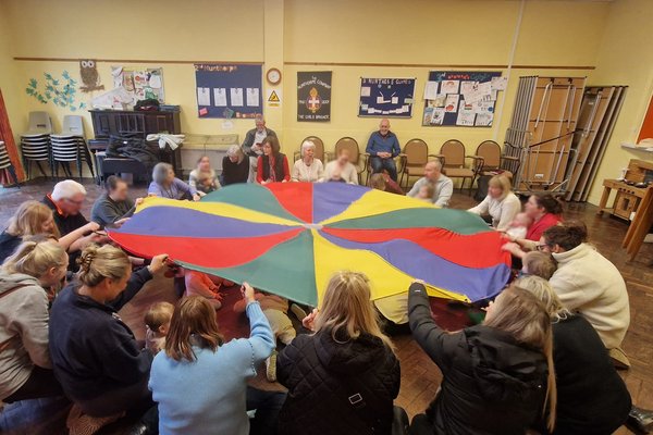 big parachute blurred