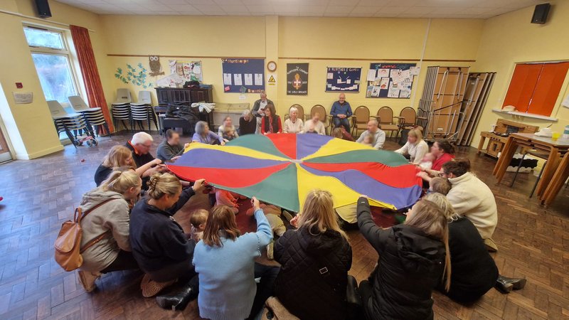 big parachute blurred