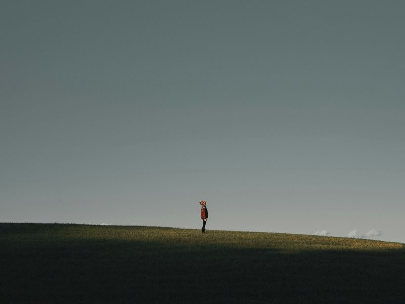 Alone on a hill