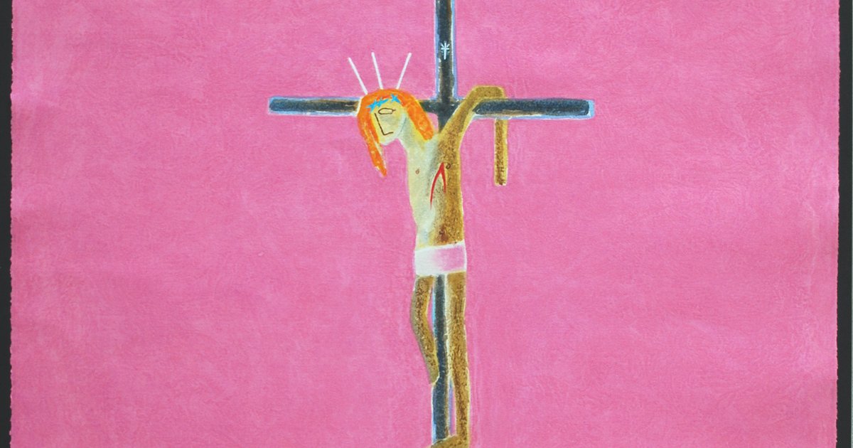 Craigie Aitchison Pink Crucifixion The Methodist Church craigie-aitchison-pink-crucifixion-the-methodist-church