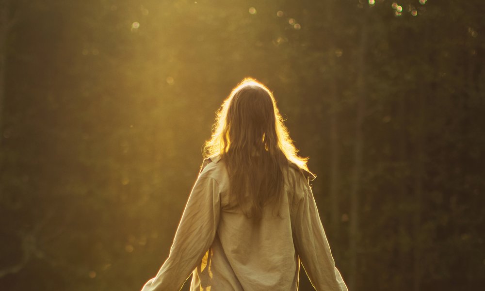 Woman in forest