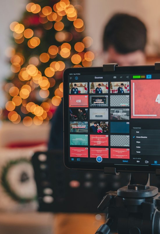 A church service live-stream