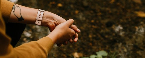 A person's hands in prayer
