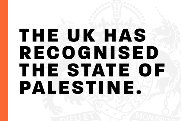 UK Government recognises Palestinian state