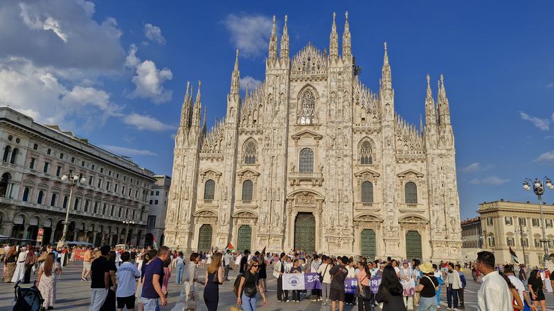A silent protest held in Milan