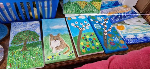 small paintings at HIVE